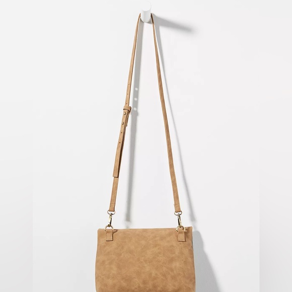 Anthropologie Janis Colorblock Suede Crossbody Bag NWT - Picture 2 of 11